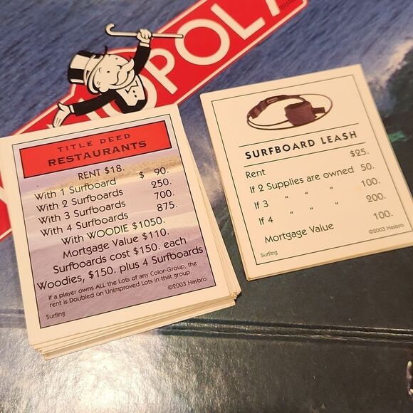 Monopoly Surfing Edition Board Game - Picture 6 of 10